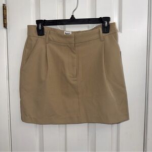 Princess Polly Beige Tan Mini Skirt Size 6